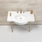 Fauceture 37" Ceramic Console Sink with Stainless Steel Legs, White/Brushed Brass VPB28140W8BB - alternate 4